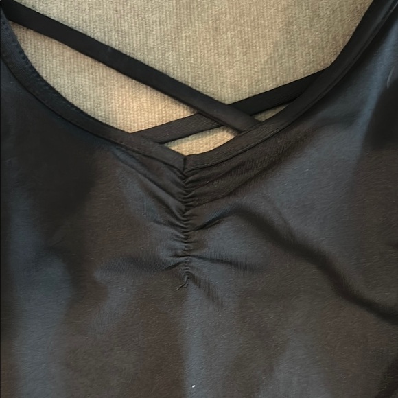 Danskin Now Black Bodysuit with Criss-Cross Back - Picture 3 of 6